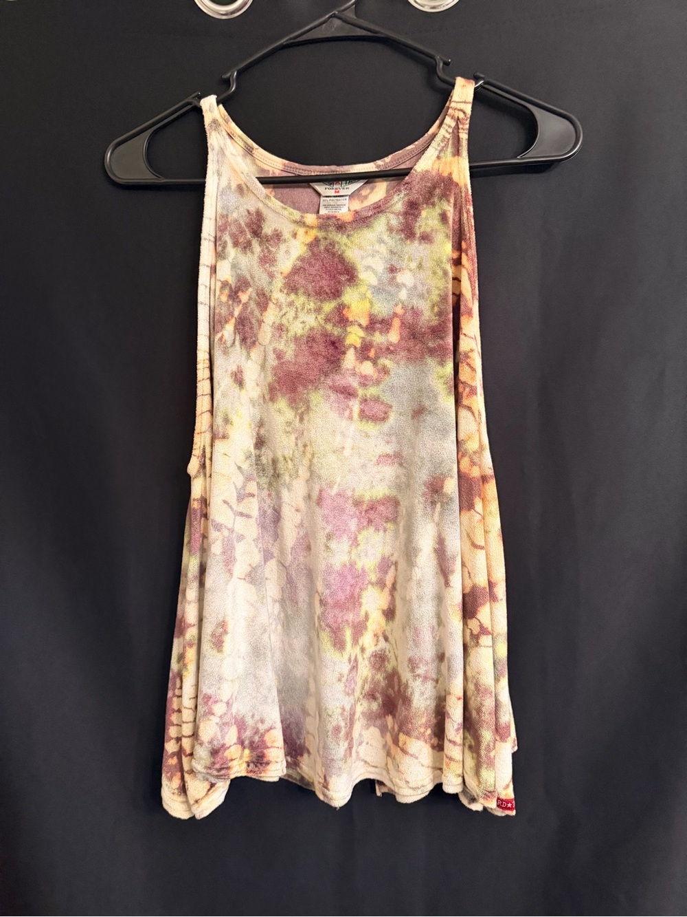Har Tail Flowy Velvety Tie-Dye Tank Top - Multicolor Size M